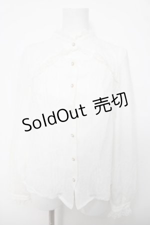 画像: Amavel / 総レースデザインブラウス  白 Y-26-04-03-079-CA-BL-SZ-ZY