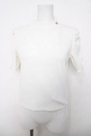 画像: evelyn / リブトップス  白 Y-26-04-03-080-LO-TO-SZ-ZY