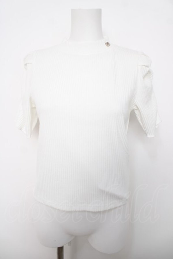 画像1: evelyn / リブトップス  白 Y-26-04-03-080-LO-TO-SZ-ZY (1)