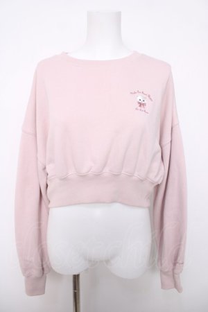 画像: evelyn / ネコ刺繍トレーナー  ピンク Y-26-04-03-086-LO-TO-SZ-ZY