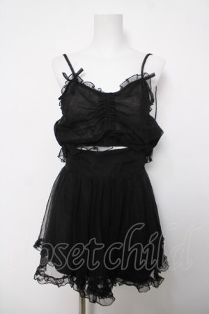 画像: Honey Cinnamon / チュールビスチェセットアップ F ブラック Y-26-04-03-090-LO-OP-SZ-ZY