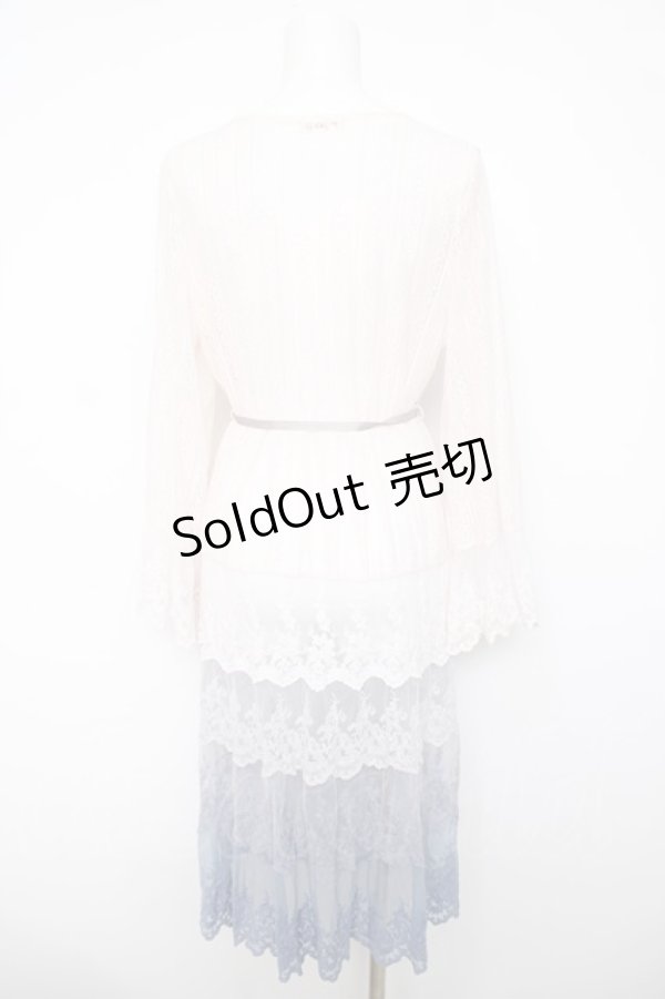 画像2: axes femme / グラデーションレースガウン  サックス Y-26-04-03-094-AX-TO-SZ-ZY (2)