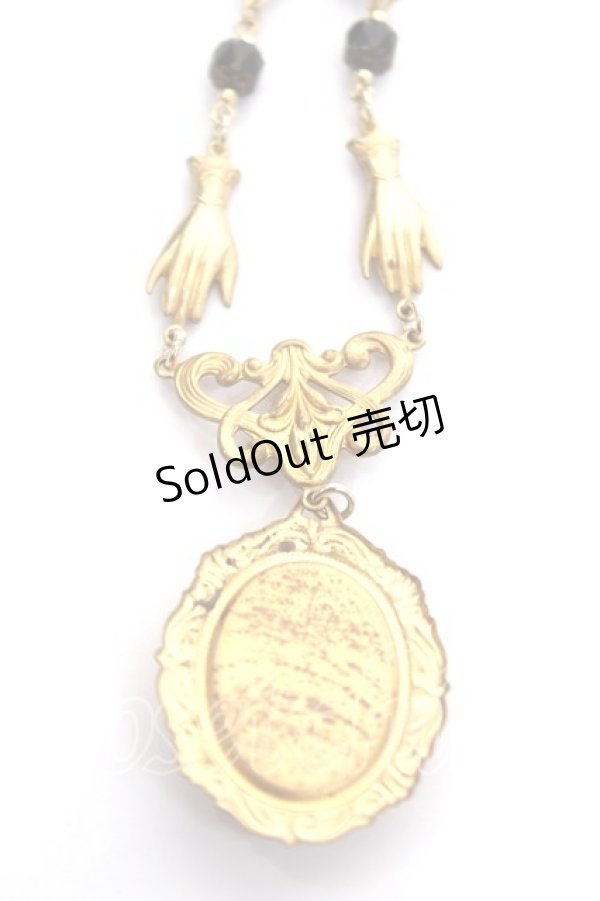 画像2: fuwari / 天使カメオのネックレス  ブラック Y-26-04-03-001-GO-AC-SZ-ZY (2)