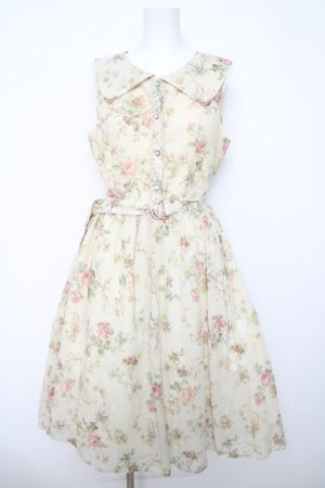 画像: axes femme / 花柄セーラーワンピース  生成り Y-26-04-03-098-AX-OP-SZ-ZY