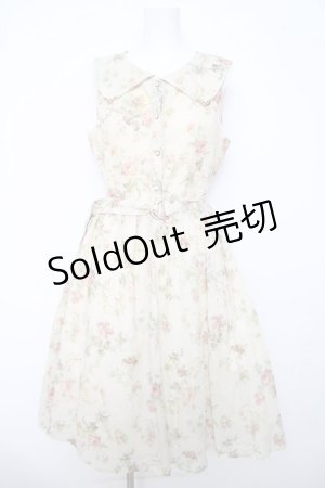 画像: axes femme / 花柄セーラーワンピース  生成り Y-26-04-03-098-AX-OP-SZ-ZY