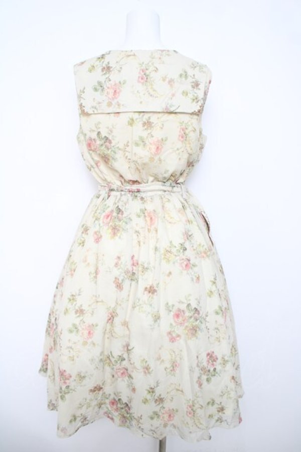 画像2: axes femme / 花柄セーラーワンピース  生成り Y-26-04-03-098-AX-OP-SZ-ZY (2)