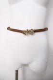 画像2: axes femme / バラモチーフ細ベルト  茶 Y-26-04-03-012-AX-SK-SZ-ZY (2)