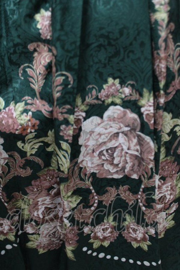 画像3: axes femme NOSTALGIE / 薔薇パネル柄ジャンスカ  グリーン Y-26-04-03-100-AX-OP-SZ-ZY (3)