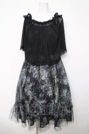 画像: axes femme / 2wayバラ柄キャミワンピース  黒 Y-26-04-03-101-AX-OP-SZ-ZY