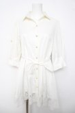 画像1: axes femme / 裾レースシャツチュニック  白 Y-26-04-03-102-AX-TO-SZ-ZY (1)