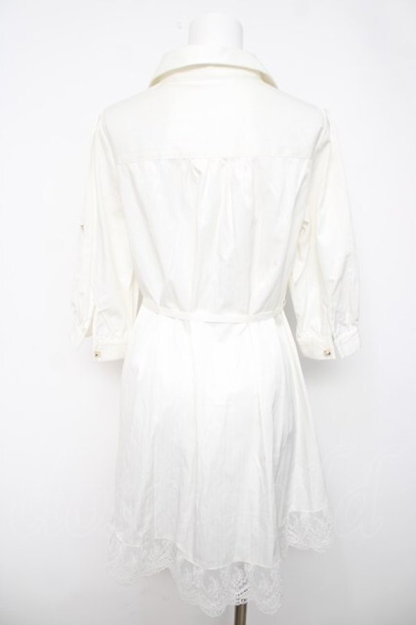 画像2: axes femme / 裾レースシャツチュニック  白 Y-26-04-03-102-AX-TO-SZ-ZY (2)