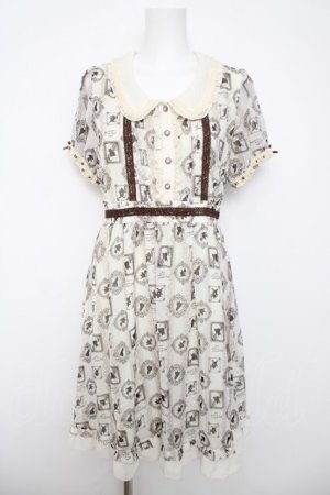 画像: axes femme / シルエット柄ワンピース  生成り Y-26-04-03-103-AX-OP-SZ-ZY