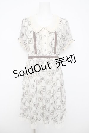 画像: axes femme / シルエット柄ワンピース  生成り Y-26-04-03-103-AX-OP-SZ-ZY