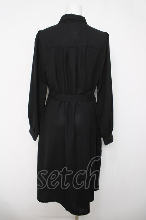 画像2: axes femme / 前身頃レースシャツワンピース  黒 Y-26-04-03-104-AX-OP-SZ-ZY (2)