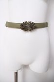 画像2: axes femme / バラモチーフ細ベルト  カーキ Y-26-04-03-013-AX-SK-SZ-ZY (2)
