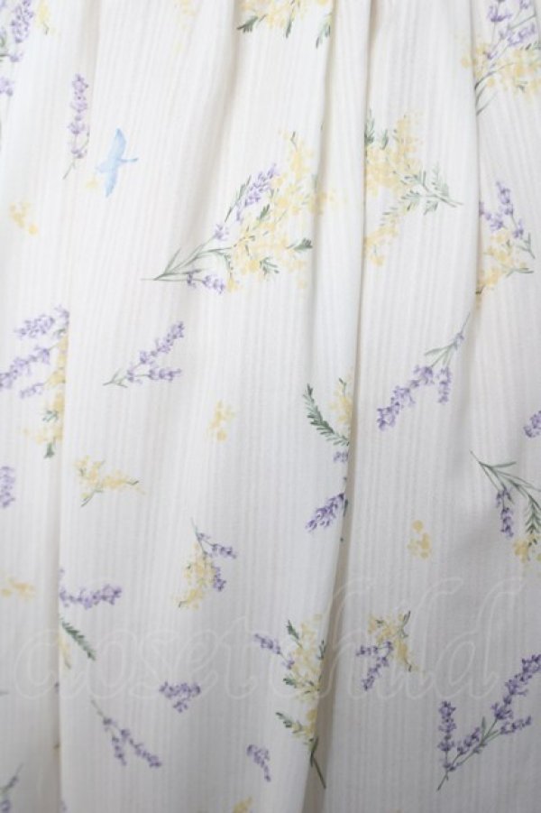 画像3: axes femme / ミモザ×ラベンダー柄ワンピース F イエロー Y-26-04-03-110-AX-OP-SZ-ZY (3)