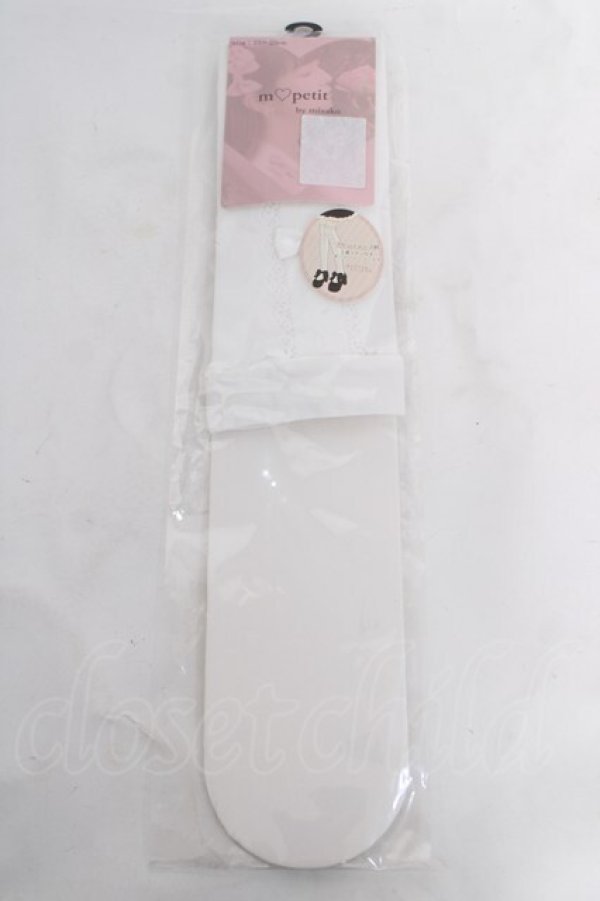 画像1: m petit by misako / AMOVKフロントレース  白 Y-26-04-03-014-LO-ZA-SZ-ZY (1)