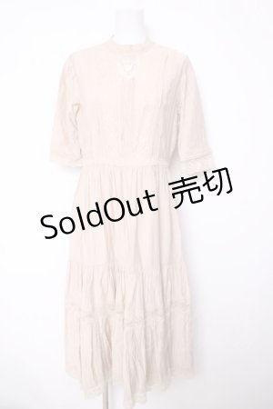 画像: an another angelus / レース使いティアードロングワンピース  生成り Y-26-04-03-123-CA-OP-SZ-ZY