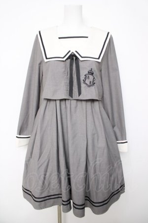 画像: Amavel / セーラーワンピース  グレー Y-26-04-03-125-CA-OP-SZ-ZY