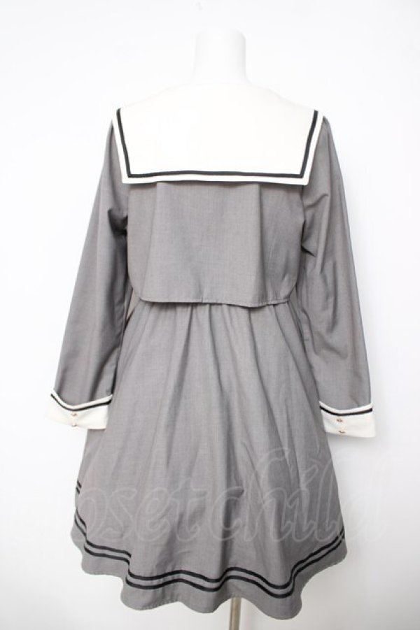画像2: Amavel / セーラーワンピース  グレー Y-26-04-03-125-CA-OP-SZ-ZY (2)