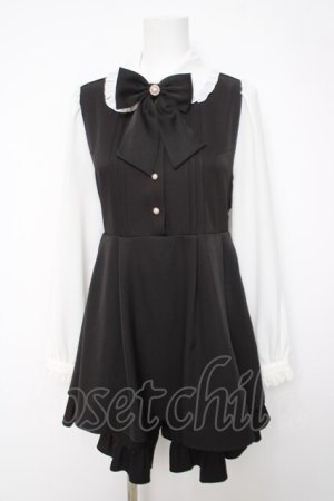 画像: Amavel / リボン付きセットアップ  黒 Y-26-04-03-126-CA-OP-SZ-ZY