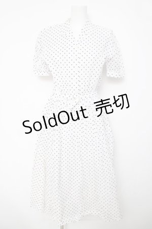 画像: INGEBORG / ドット柄ワンピース  シロ Y-26-04-03-129-LO-OP-SZ-ZY