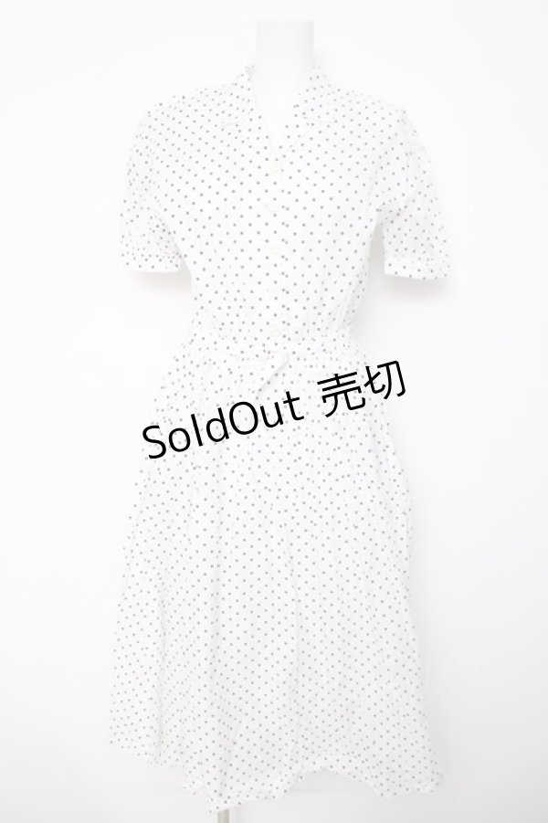 画像1: INGEBORG / ドット柄ワンピース  シロ Y-26-04-03-129-LO-OP-SZ-ZY (1)