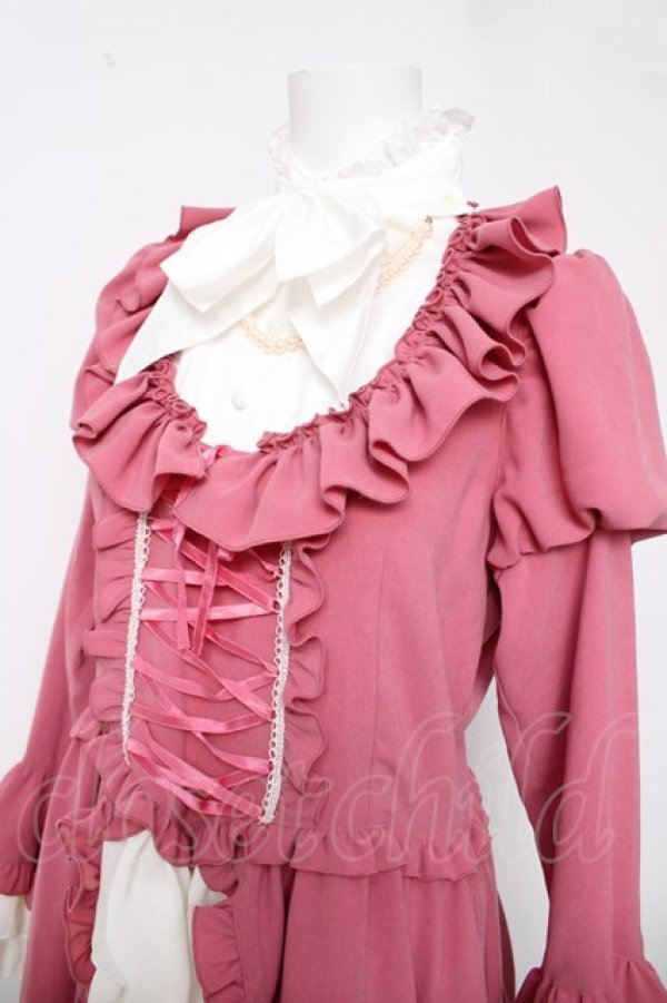 画像3: MARBLE / アリス風編み上げドレスワンピース  ピンク Y-26-04-03-131-GO-OP-SZ-ZY (3)