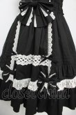 画像4: Angelic Pretty / リボンシャーリングジャンパースカート  ブラック/ホワイト Y-26-04-03-132-AP-OP-SZ-ZY (4)