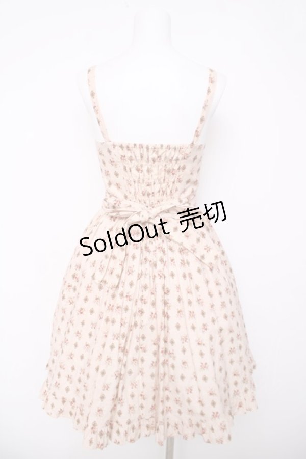 画像2: Innocent World / 共布フリルバラ柄ジャンパースカート  ピンク Y-26-04-03-133-IW-OP-SZ-ZY (2)