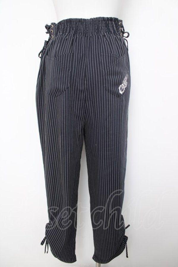 画像2: axes femme / ハイウエストストライプパンツ  紺 Y-26-04-03-137-AX-PA-SZ-ZY (2)