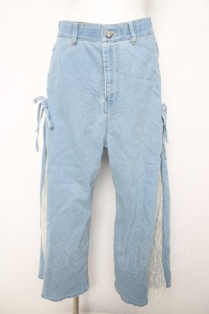 画像: axes femme / サイドレース×リボンパンツ  ブリーチ Y-26-04-03-142-AX-PA-SZ-ZY