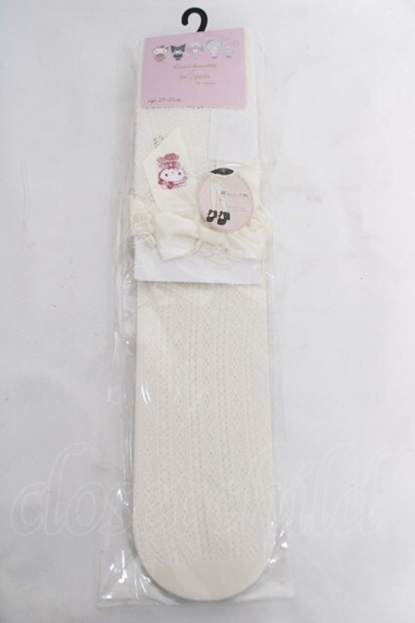 画像1: m petit by misako / AMOVKキティリボンレース  生成り Y-26-04-03-018-LO-ZA-SZ-ZY (1)