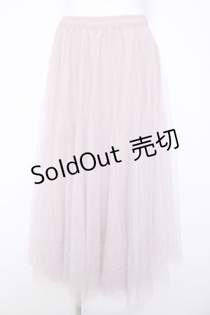 画像: axes femme / ロングチュールスカート  ピンク Y-26-04-03-146-AX-SK-SZ-ZY