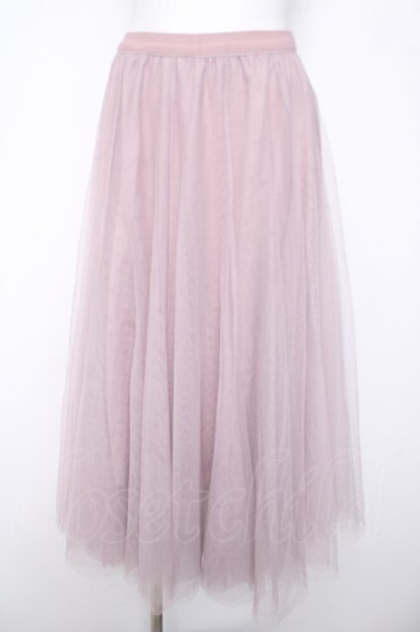 画像1: axes femme / ロングチュールスカート  ピンク Y-26-04-03-146-AX-SK-SZ-ZY (1)