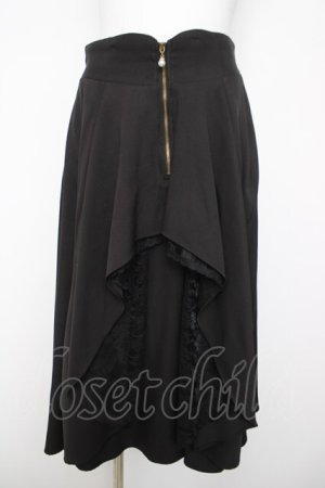 画像: axes femme / ジップフリルスカート  黒 Y-26-04-03-147-AX-SK-SZ-ZY