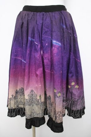 画像: axes femme POETIQUE / シエルエトワール裾フリルスカート  パープル Y-26-04-03-149-AX-SK-SZ-ZY