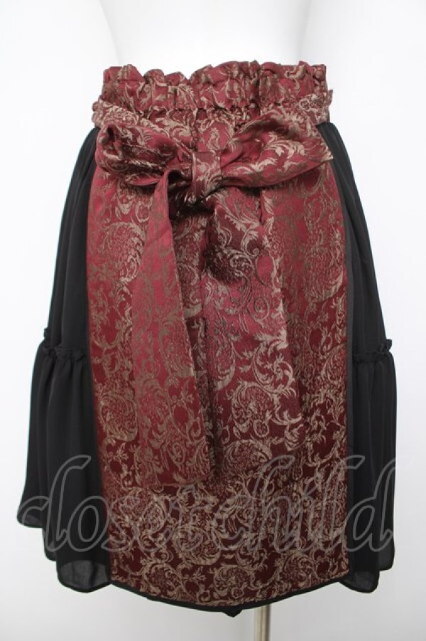 画像2: axes femme kawaii / メイリンスカート  ワイン Y-26-04-03-150-AX-SK-SZ-ZY (2)