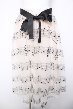 画像: axes femme / メロディチュールスカート  生成り Y-26-04-03-153-AX-SK-SZ-ZY