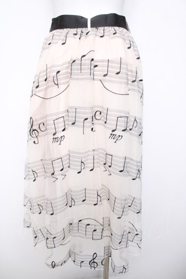 画像2: axes femme / メロディチュールスカート  生成り Y-26-04-03-153-AX-SK-SZ-ZY (2)