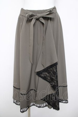 画像: axes femme / マルチWAYフリルスカート  カーキ Y-26-04-03-155-AX-SK-SZ-ZY