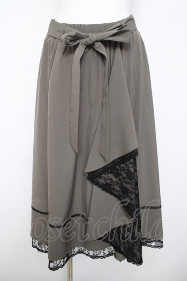 画像1: axes femme / マルチWAYフリルスカート  カーキ Y-26-04-03-155-AX-SK-SZ-ZY (1)