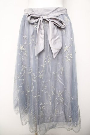 画像: axes femme / お星さまチュールスカート  サックス Y-26-04-03-159-AX-SK-SZ-ZY