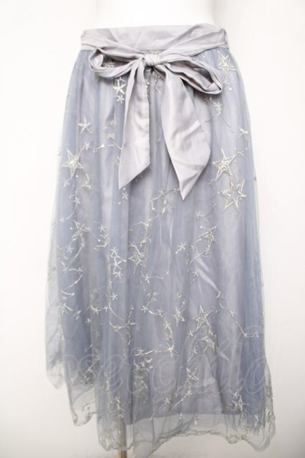 画像1: axes femme / お星さまチュールスカート  サックス Y-26-04-03-159-AX-SK-SZ-ZY (1)