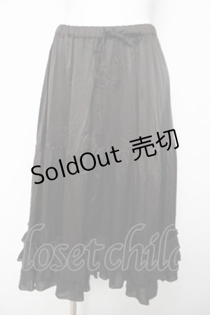 画像: axes femme kawaii / ミディフリルペチスカート  黒 Y-26-04-03-162-AX-SK-SZ-ZY