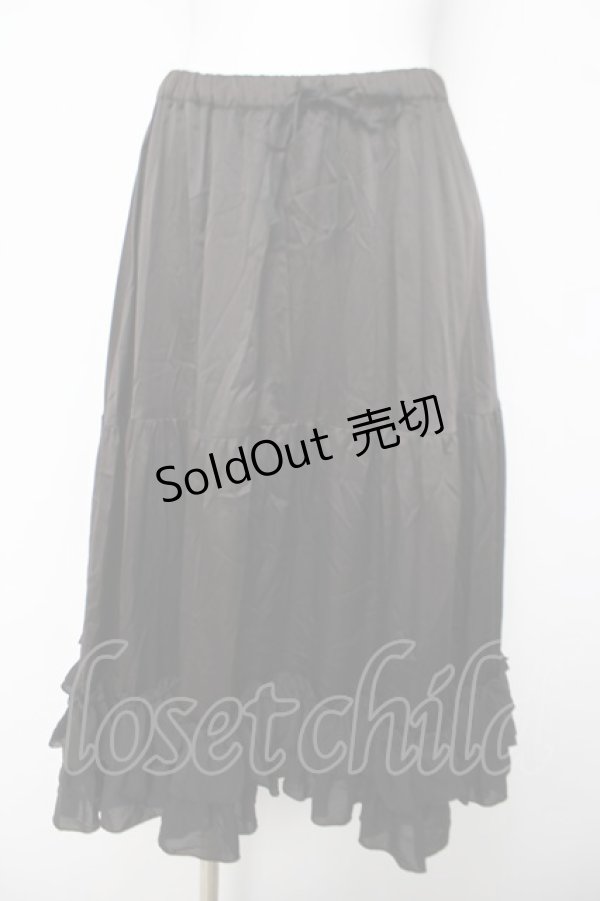 画像1: axes femme kawaii / ミディフリルペチスカート  黒 Y-26-04-03-162-AX-SK-SZ-ZY (1)