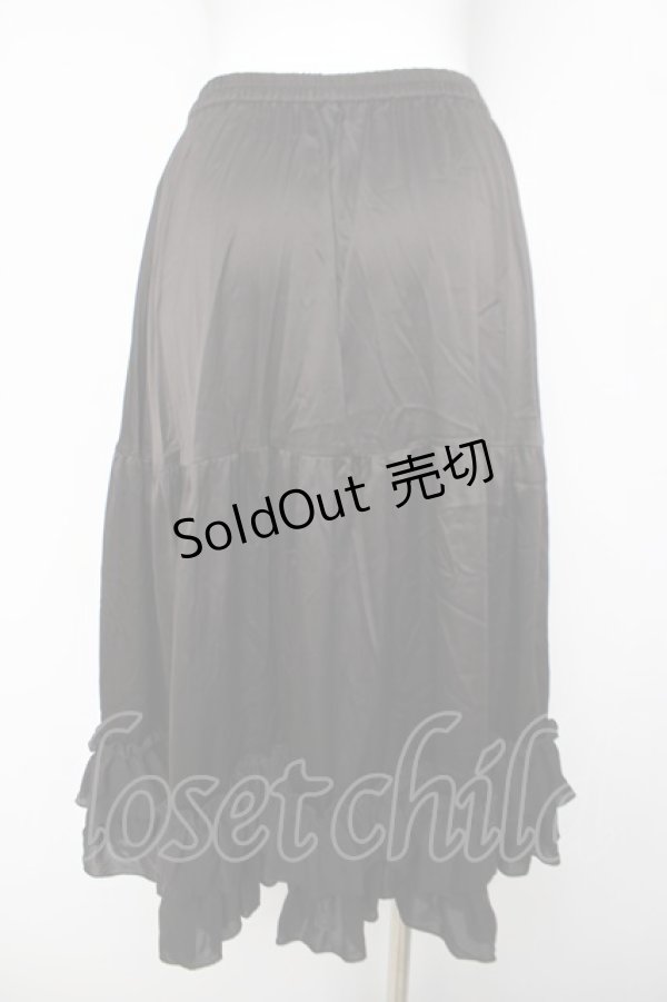 画像2: axes femme kawaii / ミディフリルペチスカート  黒 Y-26-04-03-162-AX-SK-SZ-ZY (2)