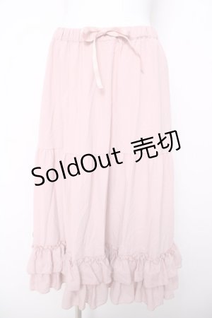 画像: axes femme kawaii / ミディフリルペチスカート  ピンク Y-26-04-03-164-AX-SK-SZ-ZY