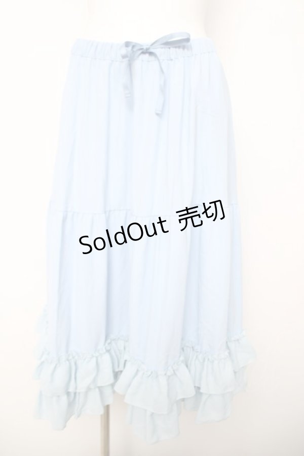 画像1: axes femme kawaii / ミディフリルペチスカート  サックス Y-26-04-03-165-AX-SK-SZ-ZY (1)