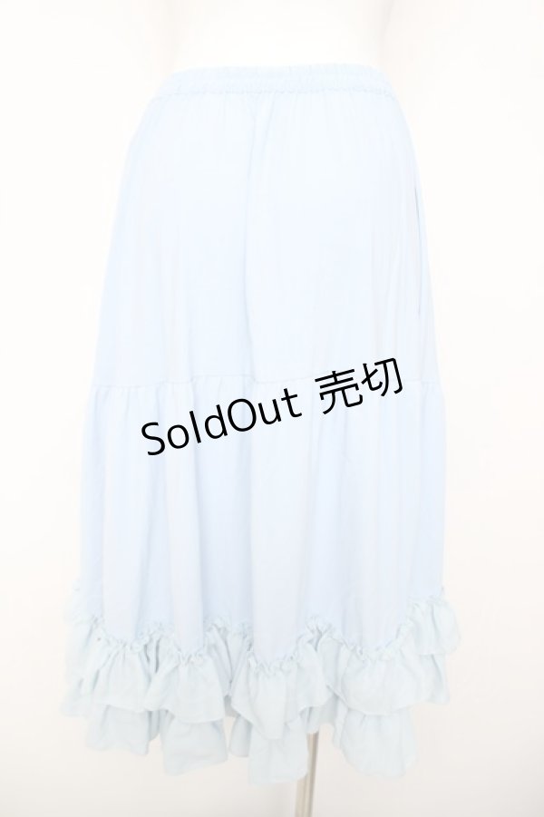 画像2: axes femme kawaii / ミディフリルペチスカート  サックス Y-26-04-03-165-AX-SK-SZ-ZY (2)